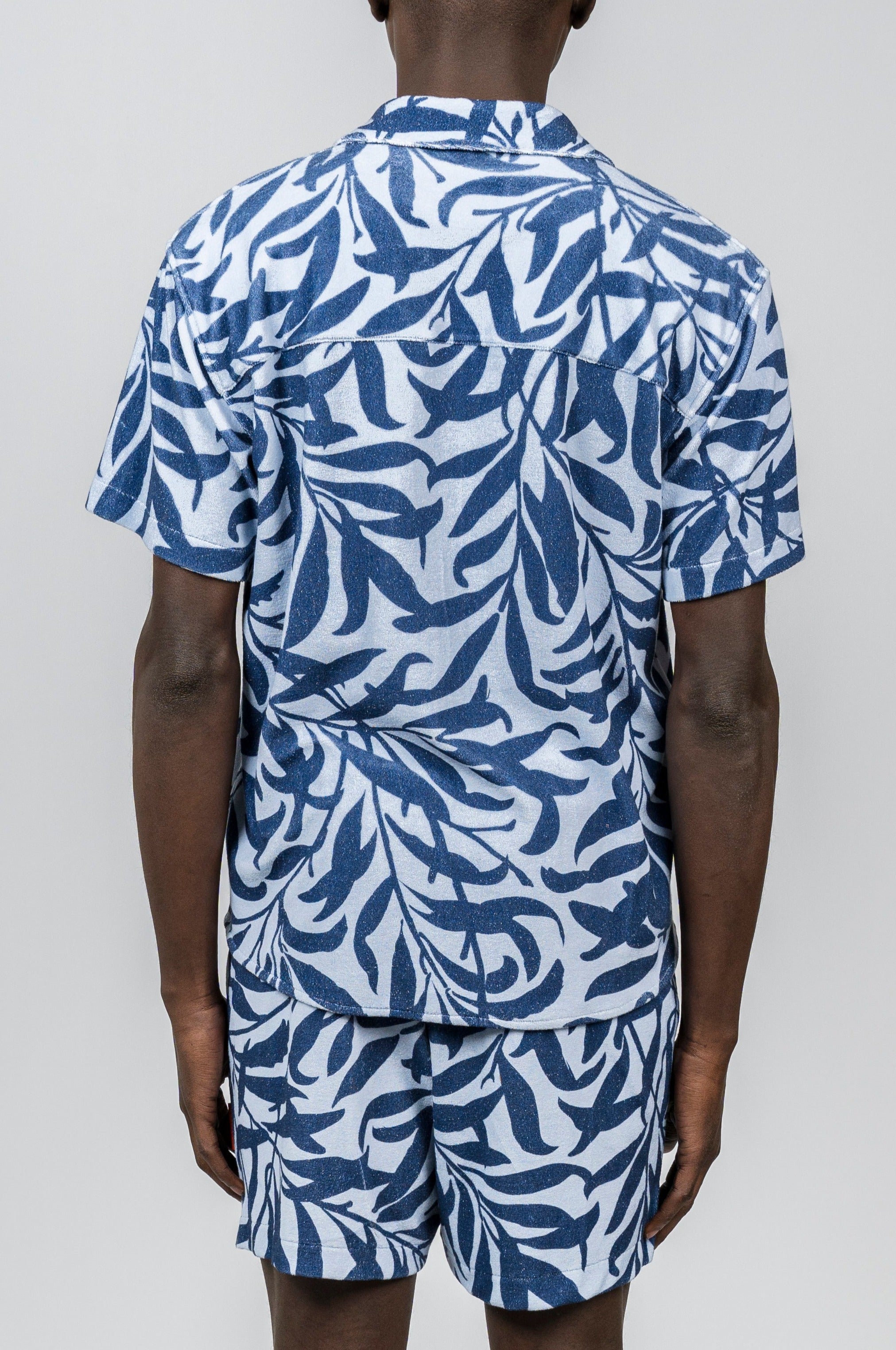 drt Sky Blue Palm Terry Shirt back