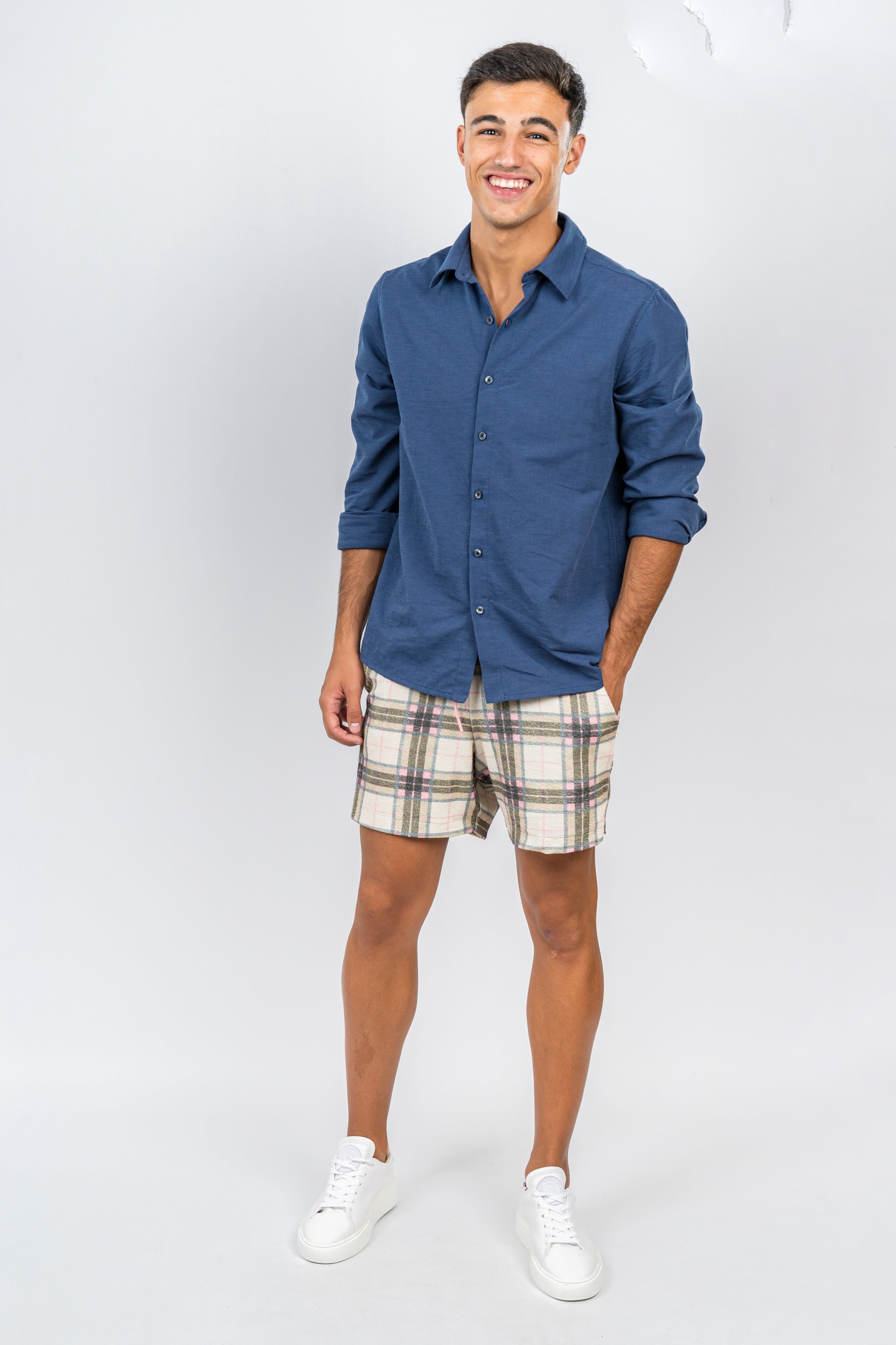 drt_Summer_Plaid_Retro_Terry_Short_model_front