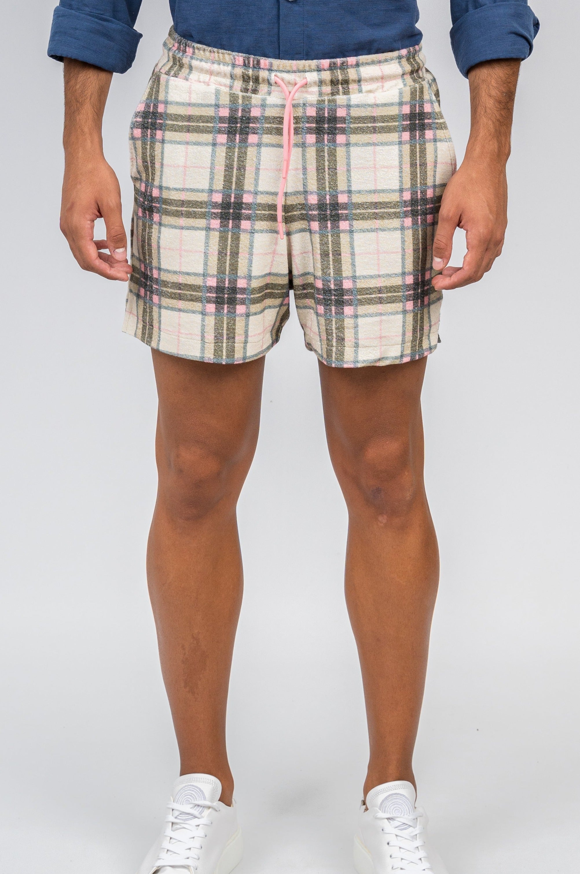 drt_Summer_Plaid_Retro_Terry_Short_front